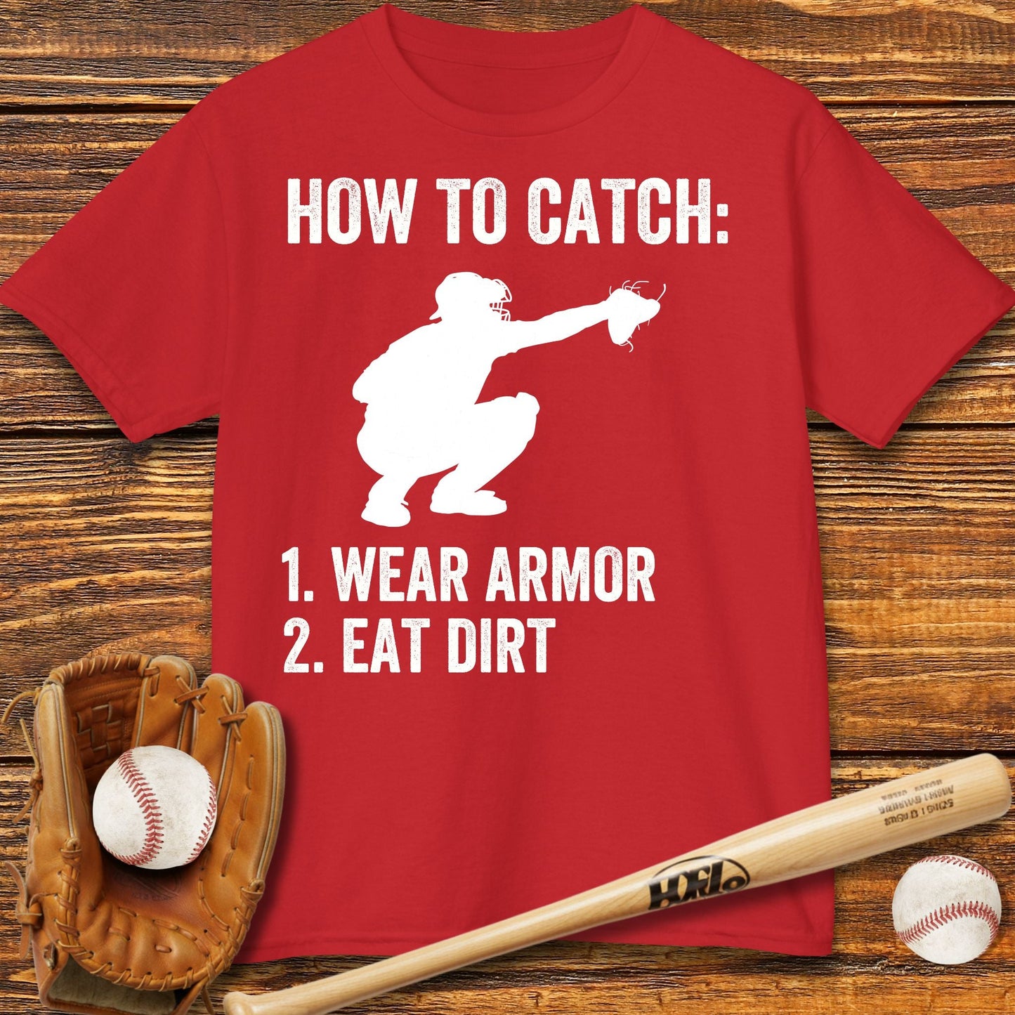 Baseball Catcher Kids T-shirt - HomeRun PrintsKids clothes