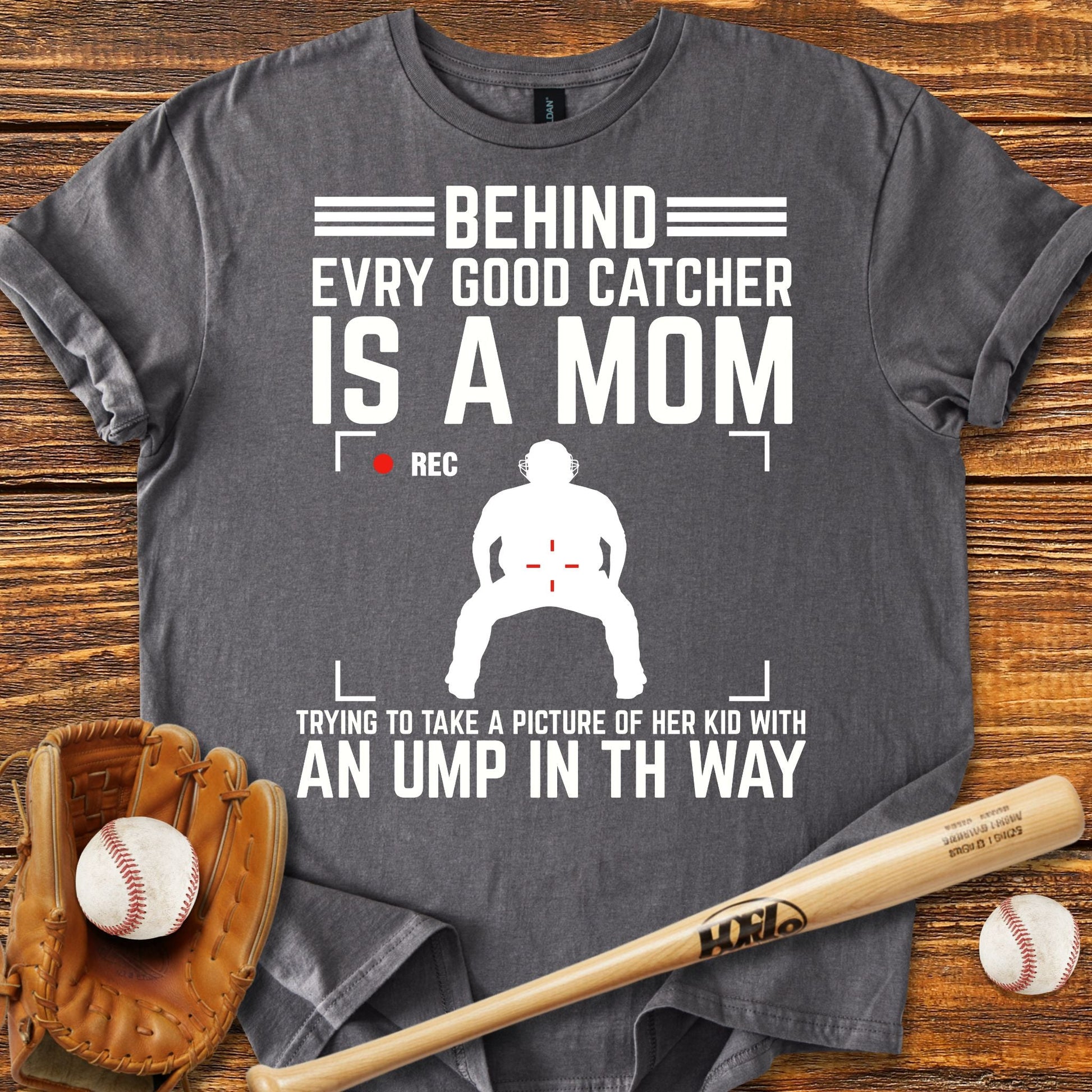 Baseball Catcher Mom T-shirt - HomeRun PrintsT-Shirt