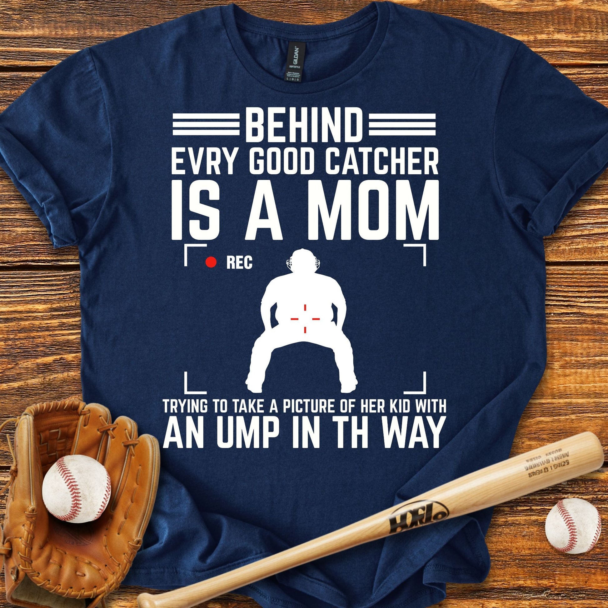 Baseball Catcher Mom T-shirt - HomeRun PrintsT-Shirt