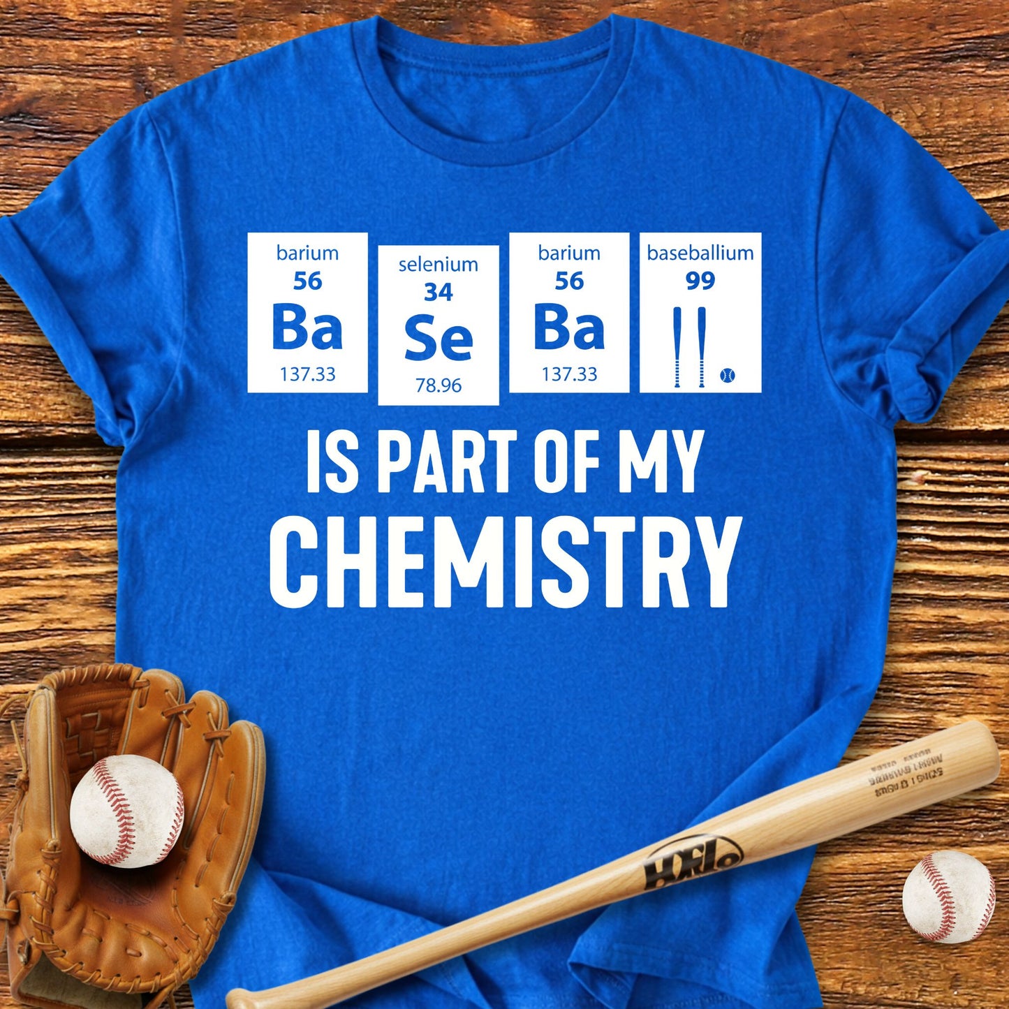 Baseball Chemistry Periodic Table T-Shirt - HomeRun PrintsT-Shirt