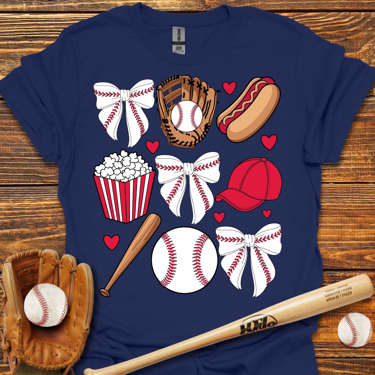 Baseball Coquette Bow T-Shirt - HomeRun PrintsT-Shirt