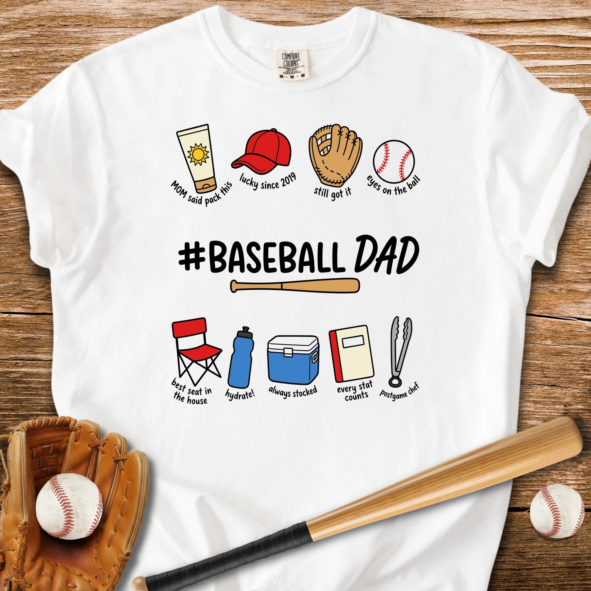 Baseball Dad Sticker Kit - HomeRun PrintsComfort Colors