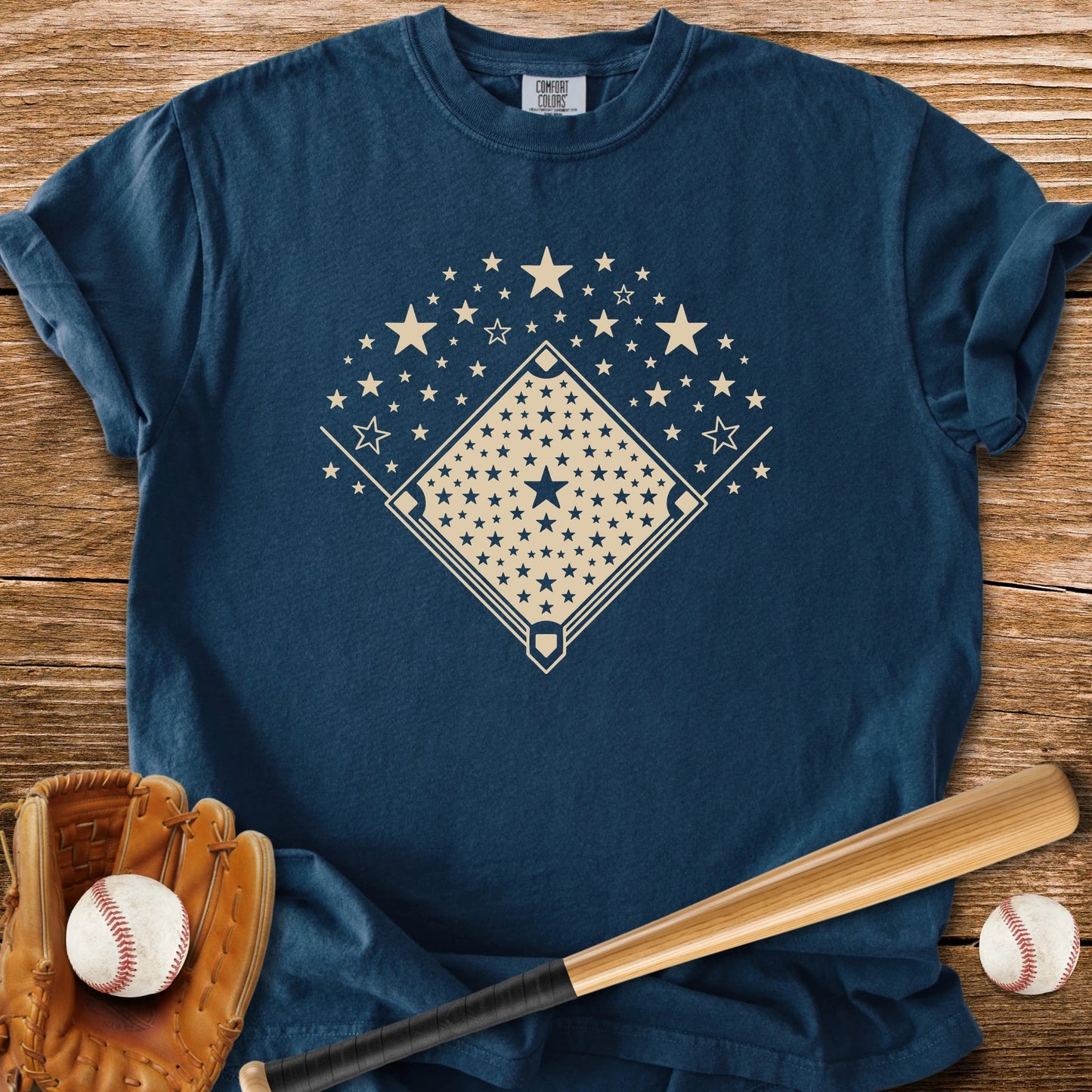 Baseball Diamond Stars - HomeRun PrintsComfort Colors