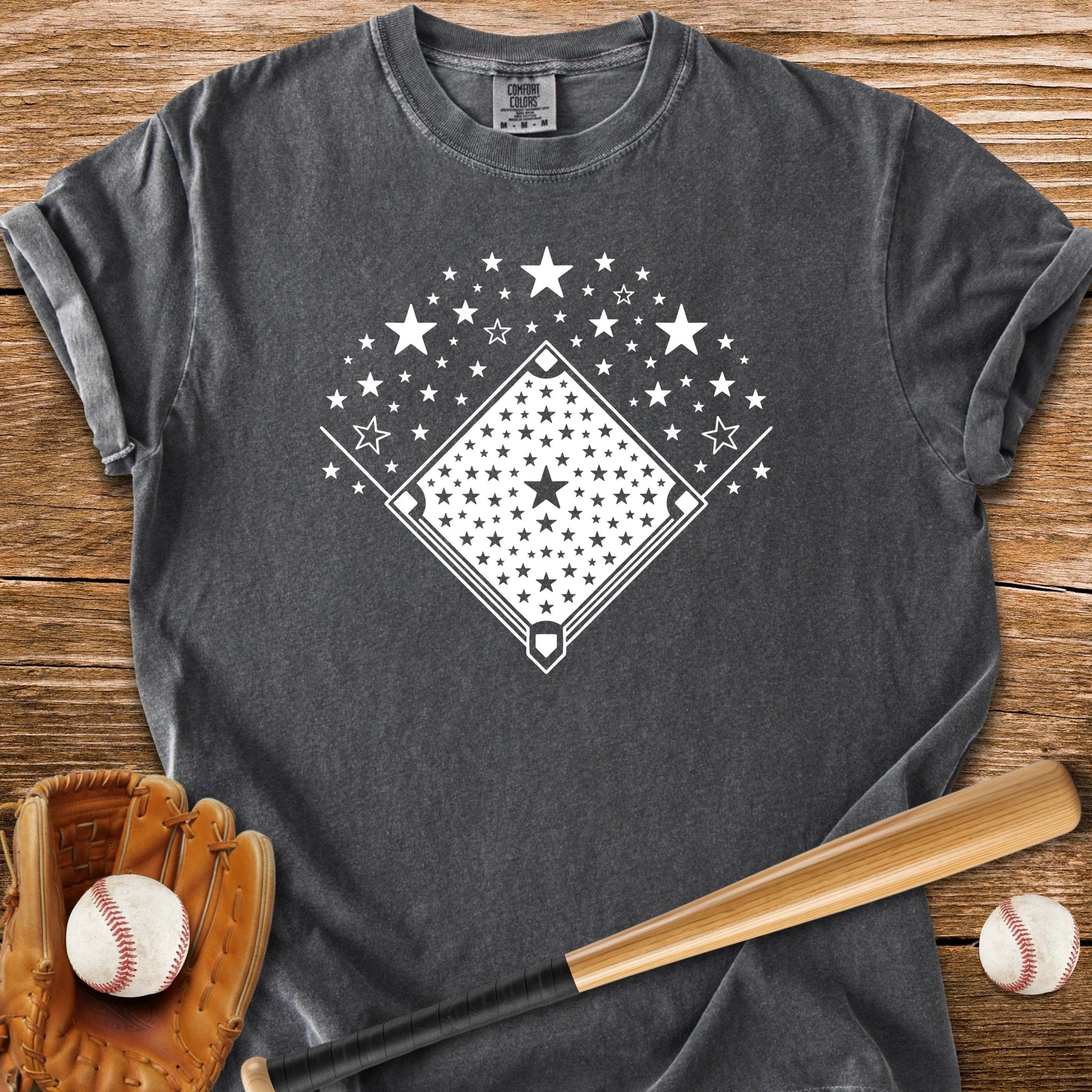 Baseball Diamond Stars - HomeRun PrintsComfort Colors