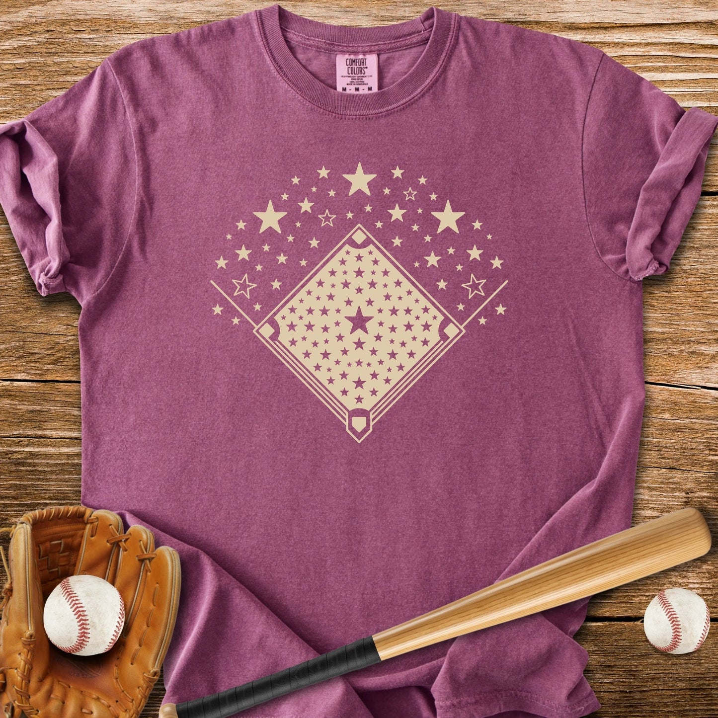 Baseball Diamond Stars - HomeRun PrintsComfort Colors
