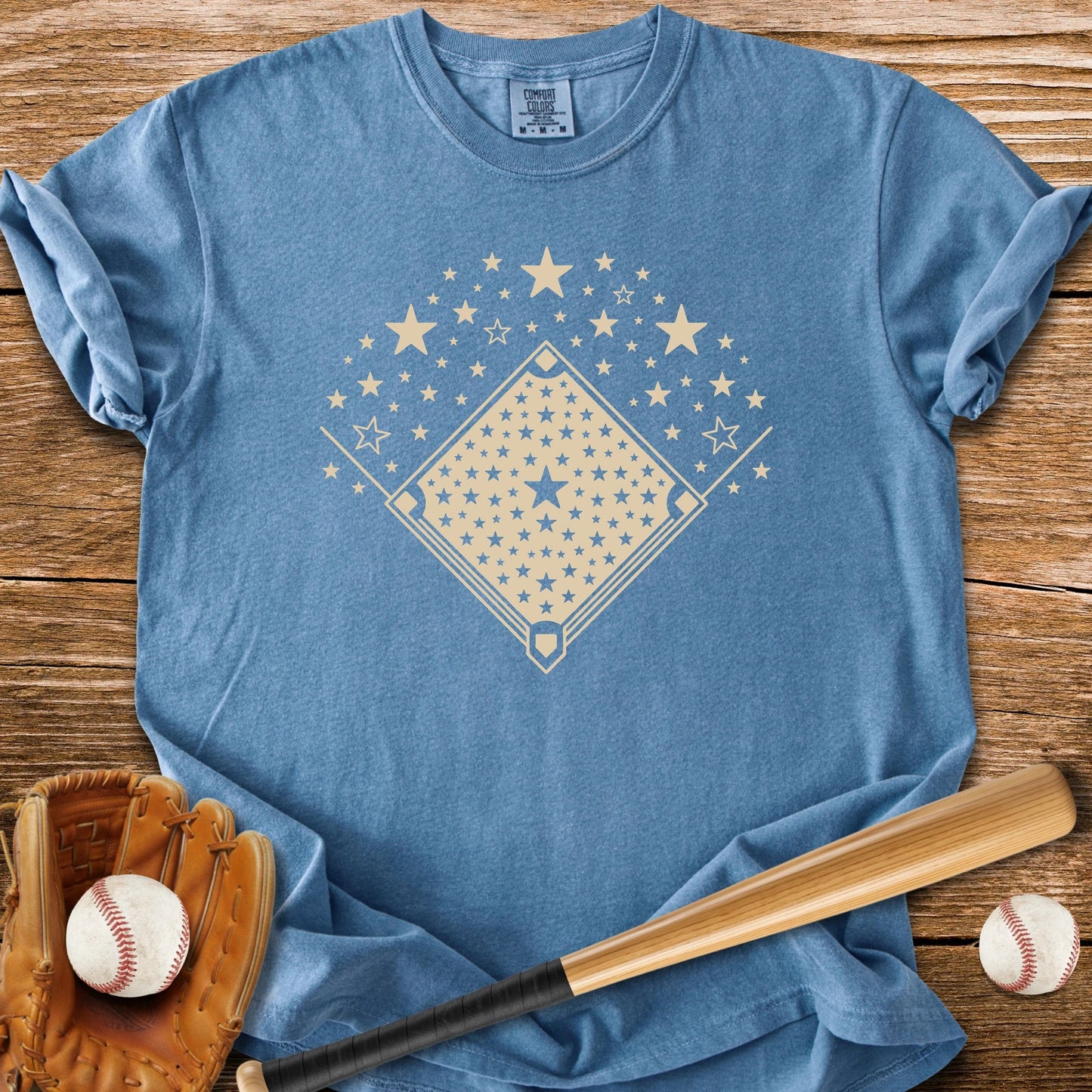 Baseball Diamond Stars - HomeRun PrintsComfort Colors