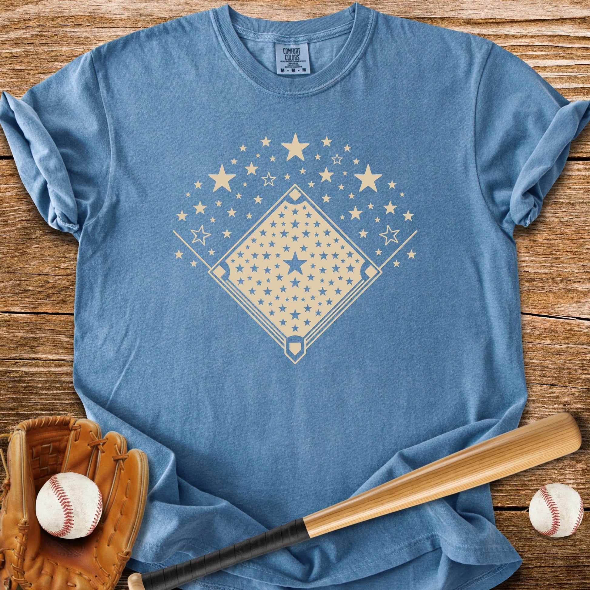 Baseball Diamond Stars - HomeRun PrintsComfort Colors