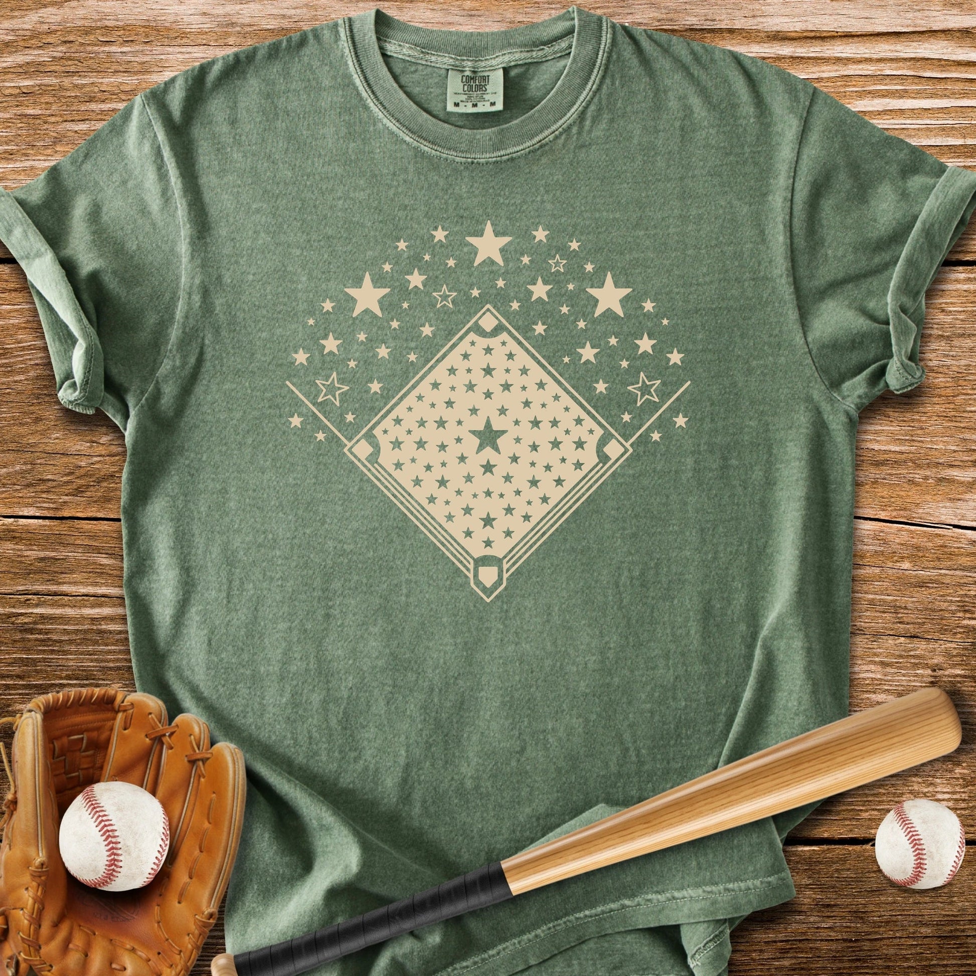 Baseball Diamond Stars - HomeRun PrintsComfort Colors