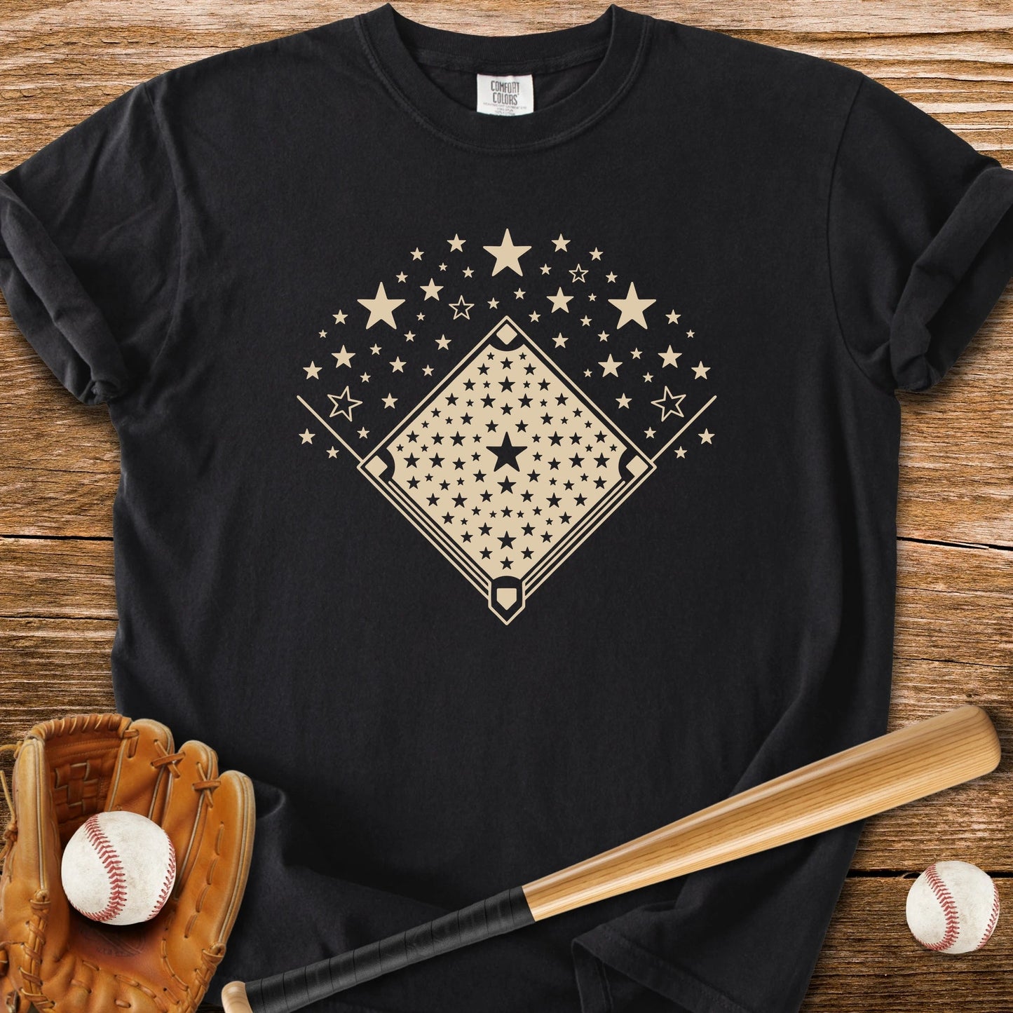 Baseball Diamond Stars - HomeRun PrintsComfort Colors