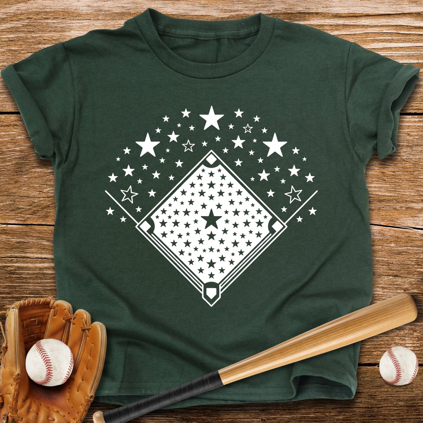 Baseball Diamond Stars Youth Tee - HomeRun PrintsKids clothes