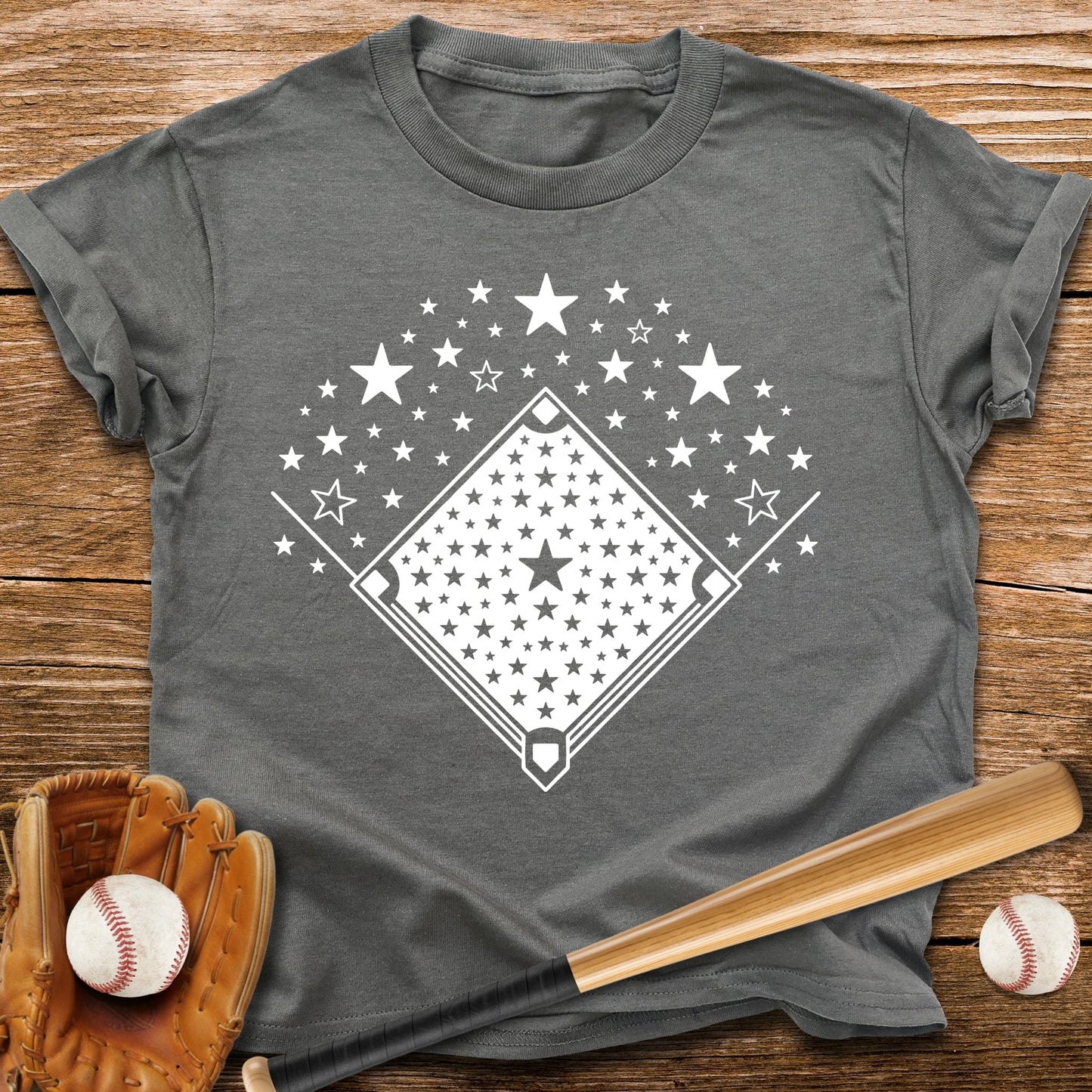 Baseball Diamond Stars Youth Tee - HomeRun PrintsKids clothes