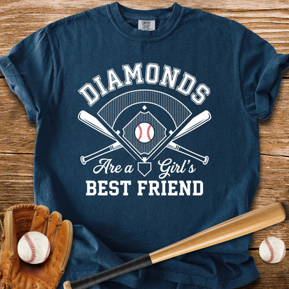Baseball Diamonds Girl - HomeRun PrintsComfort Colors