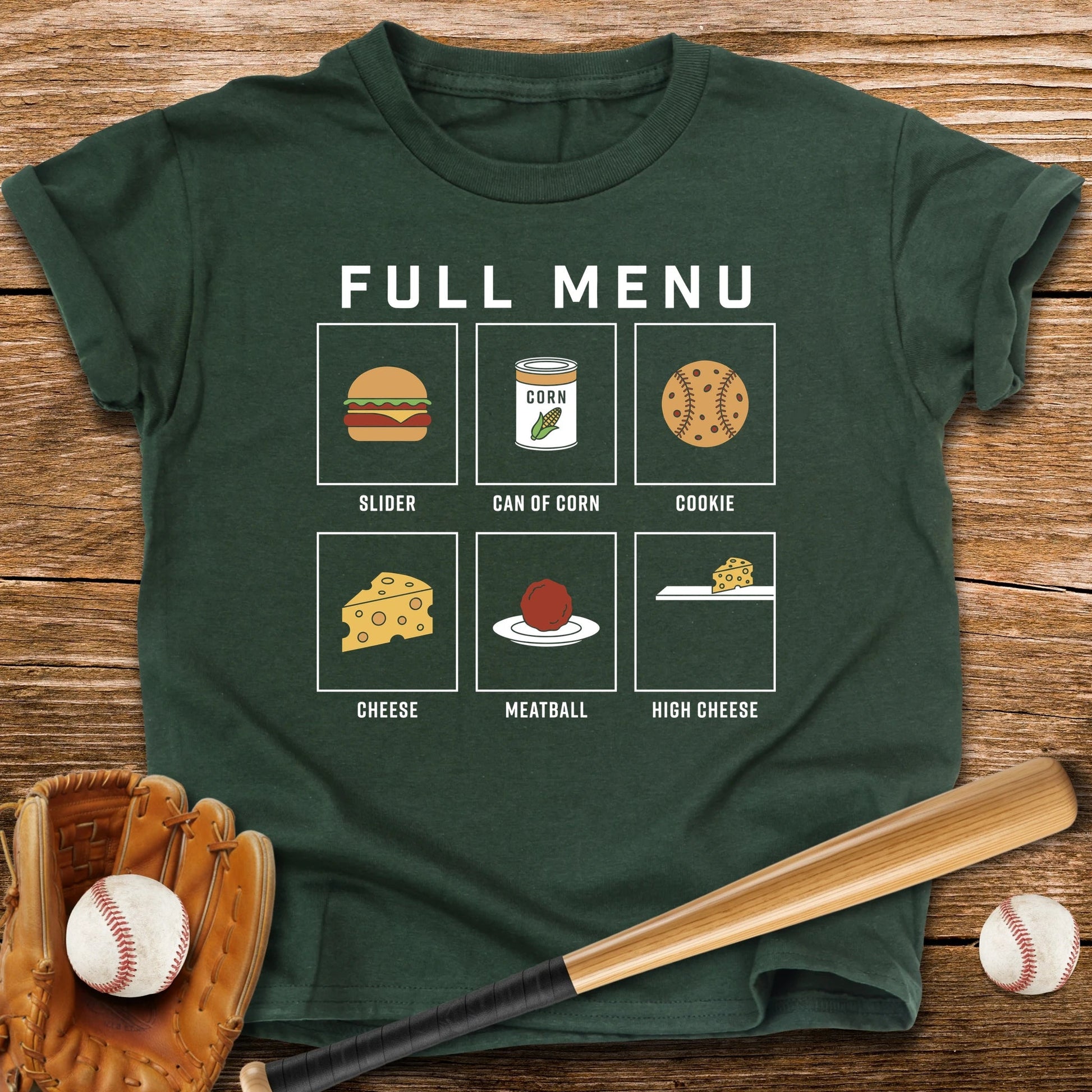 Baseball Diner Menu Youth Tee - HomeRun PrintsKids clothes