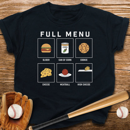 Baseball Diner Menu Youth Tee - HomeRun PrintsKids clothes