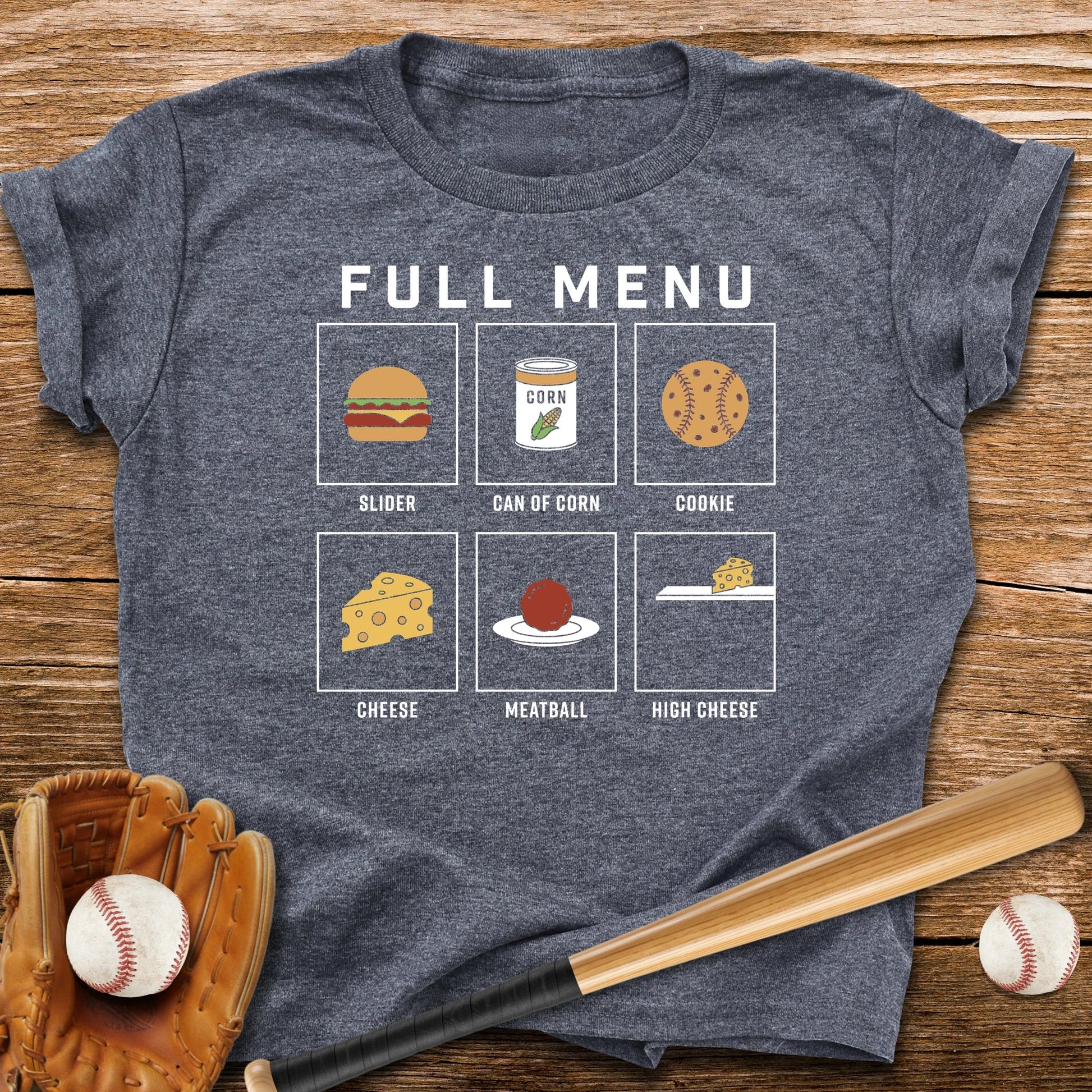 Baseball Diner Menu Youth Tee - HomeRun PrintsKids clothes