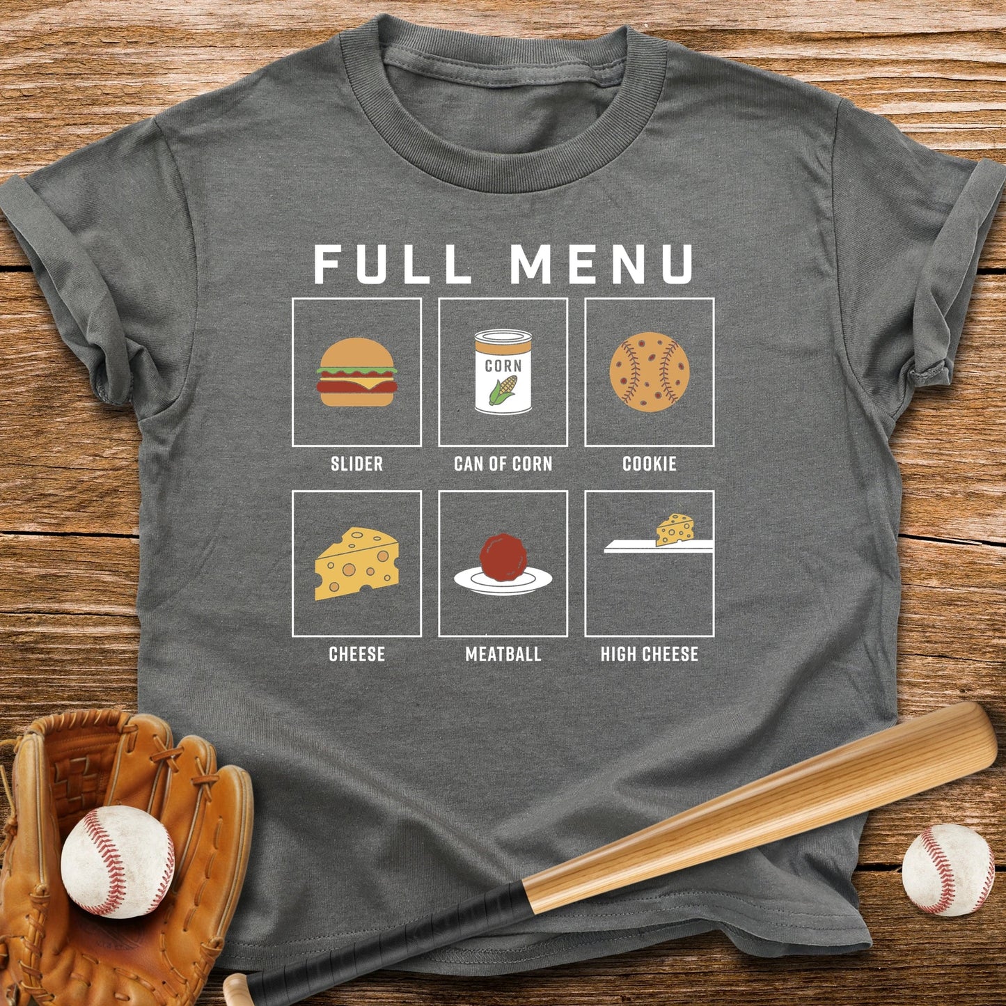 Baseball Diner Menu Youth Tee - HomeRun PrintsKids clothes