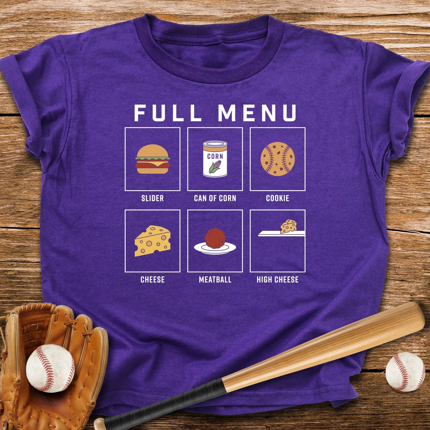 Baseball Diner Menu Youth Tee - HomeRun PrintsKids clothes