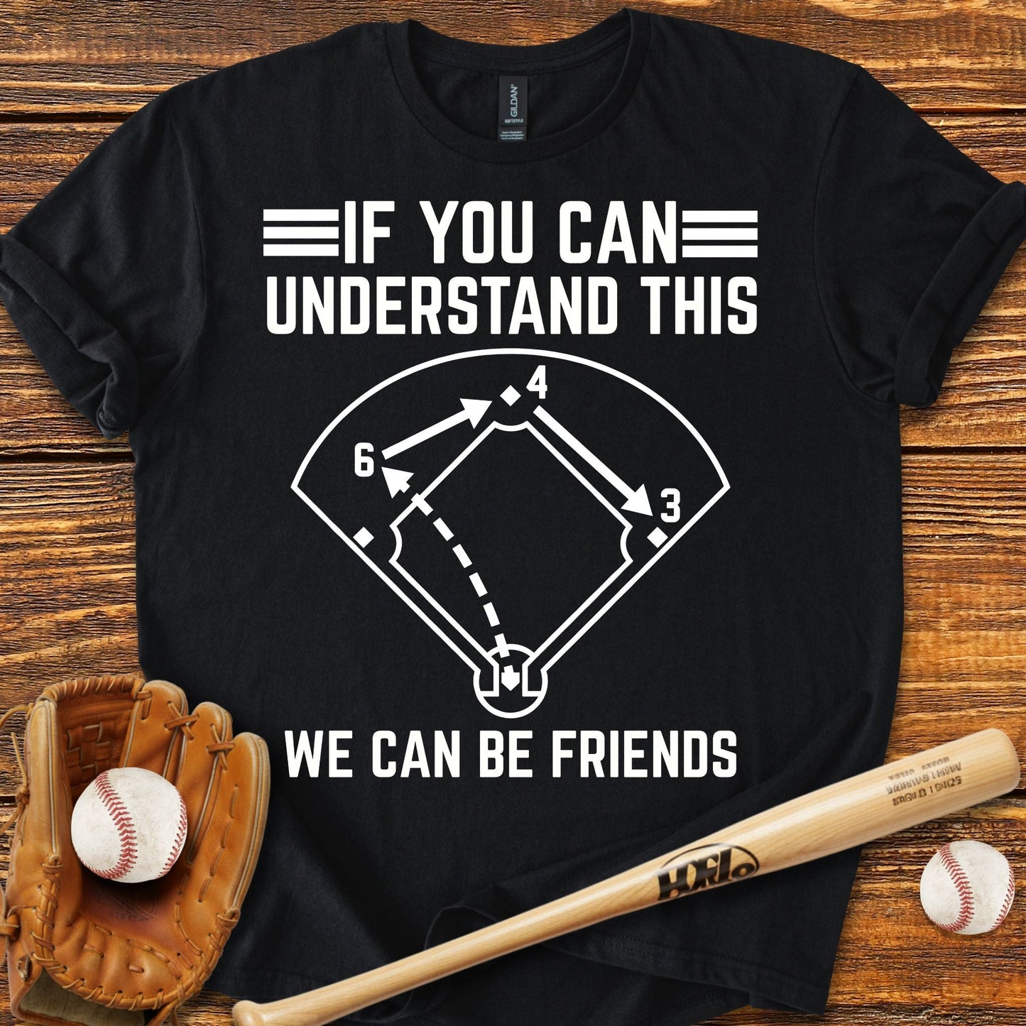 Baseball Double Play T-shirt - HomeRun PrintsT-Shirt