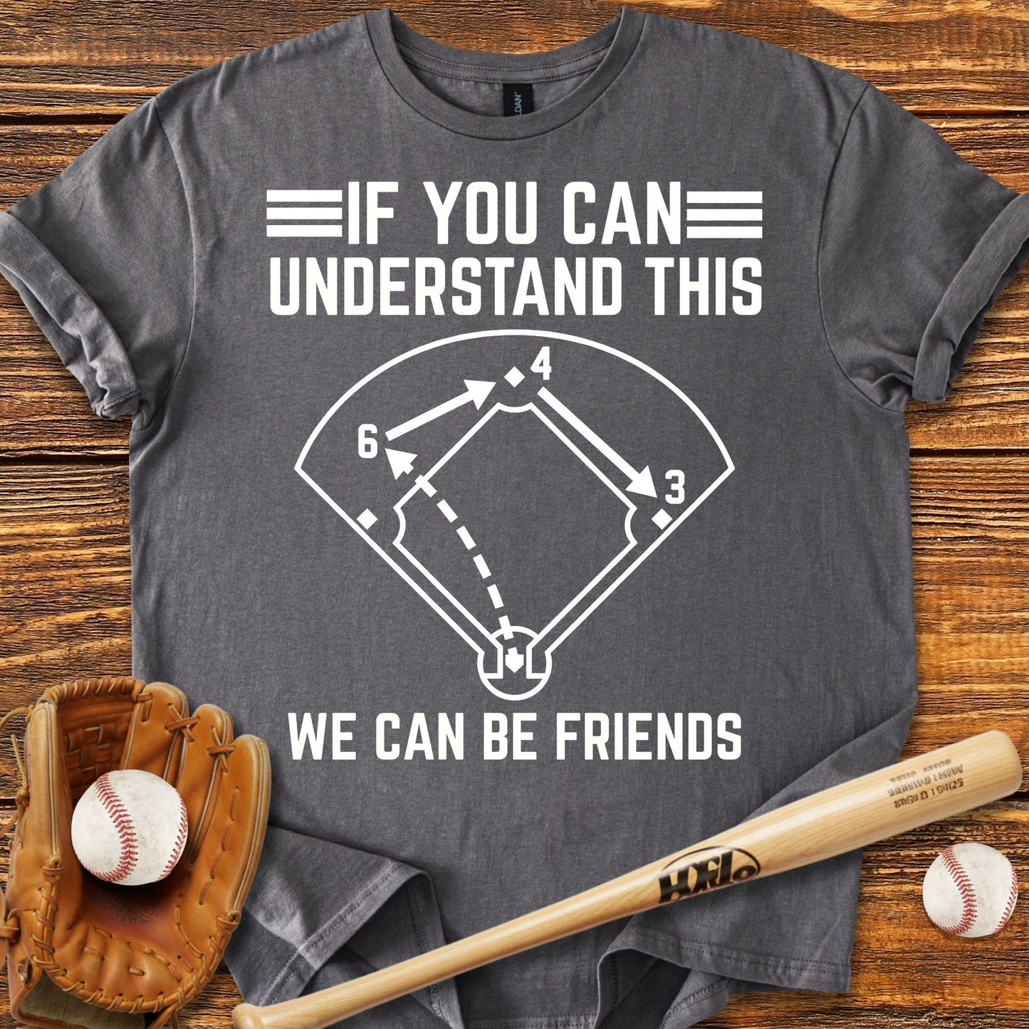 Baseball Double Play T-shirt - HomeRun PrintsT-Shirt
