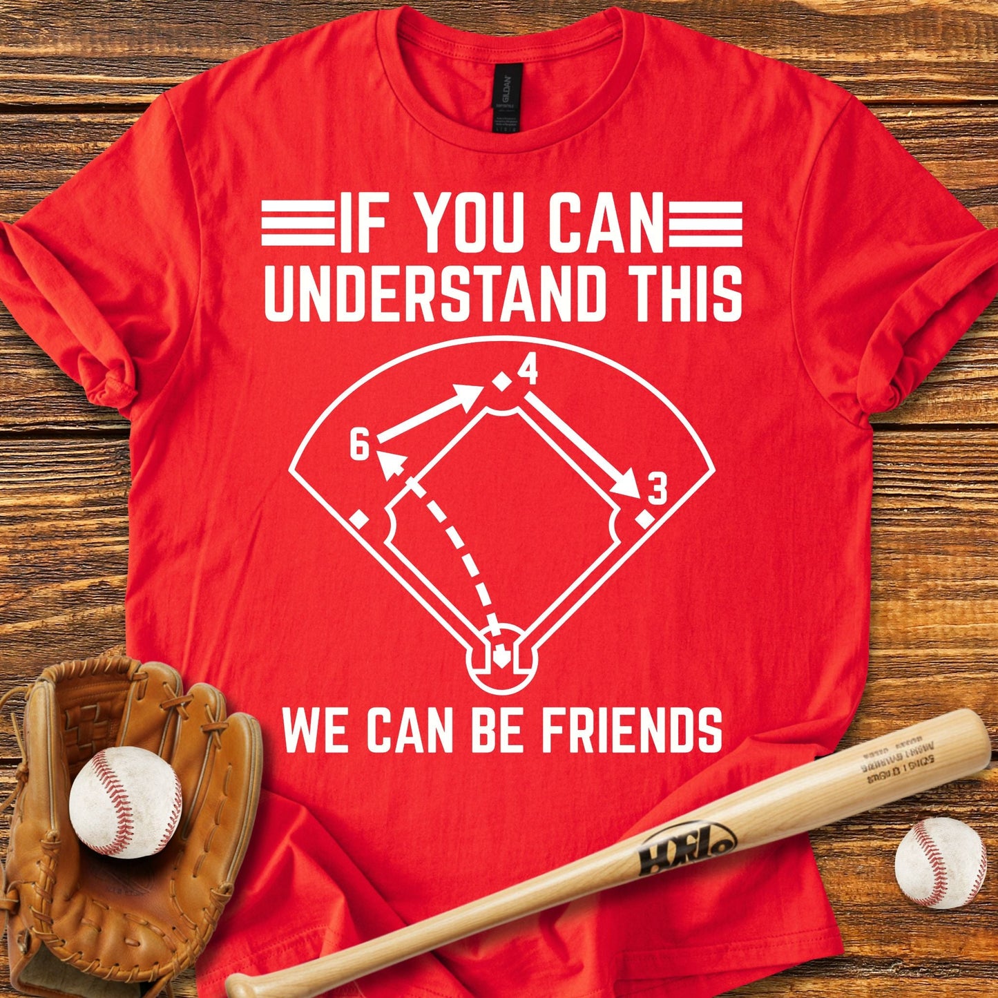 Baseball Double Play T-shirt - HomeRun PrintsT-Shirt