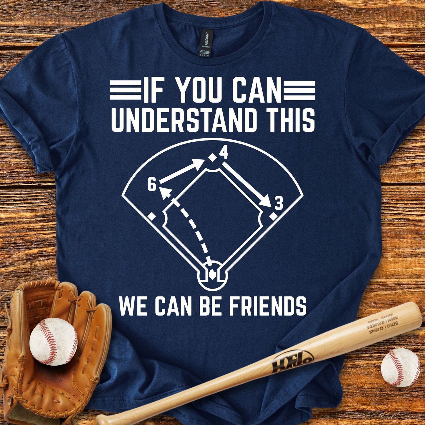 Baseball Double Play T-shirt - HomeRun PrintsT-Shirt