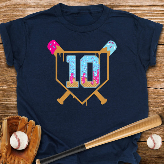 Baseball Drip 10th Birthday Youth Tee - HomeRun PrintsKids clothes