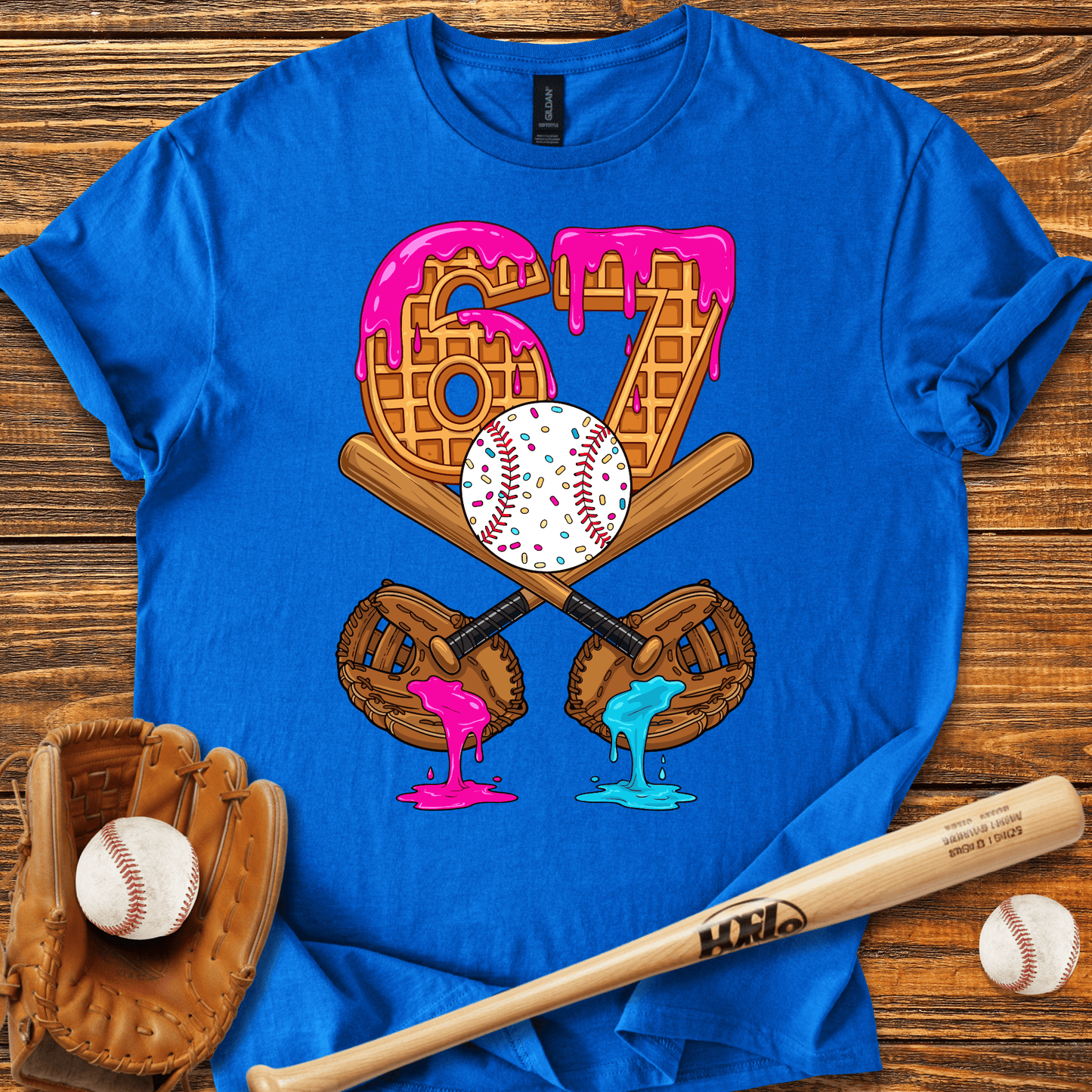 Baseball Drip 67 Catcher T-Shirt - HomeRun PrintsT-Shirt