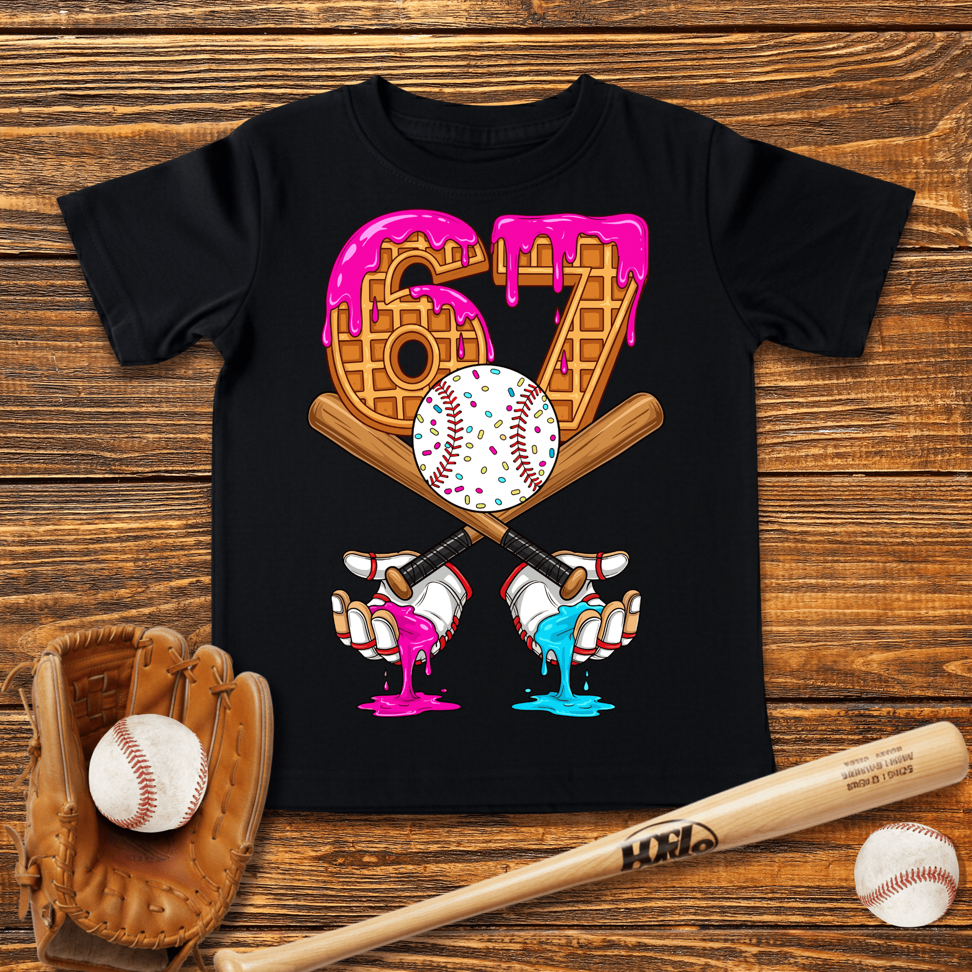 Baseball Drip 67 Infant Baby T-Shirt - HomeRun PrintsBaby T-Shirt