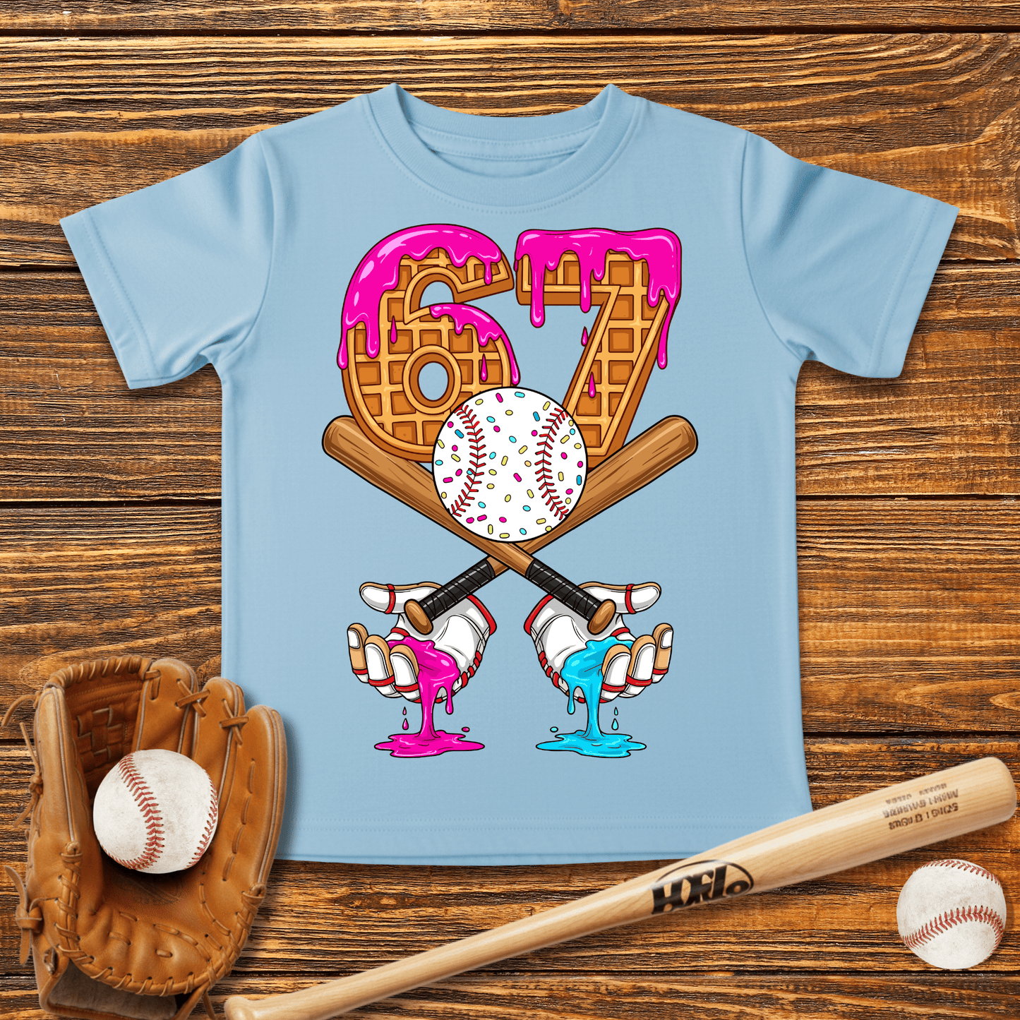 Baseball Drip 67 Infant Baby T-Shirt - HomeRun PrintsBaby T-Shirt