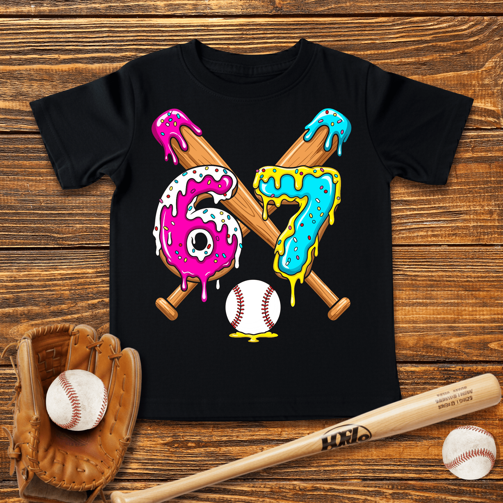 Baseball Drip 67 Infant Baby T-Shirt - HomeRun PrintsBaby T-Shirt