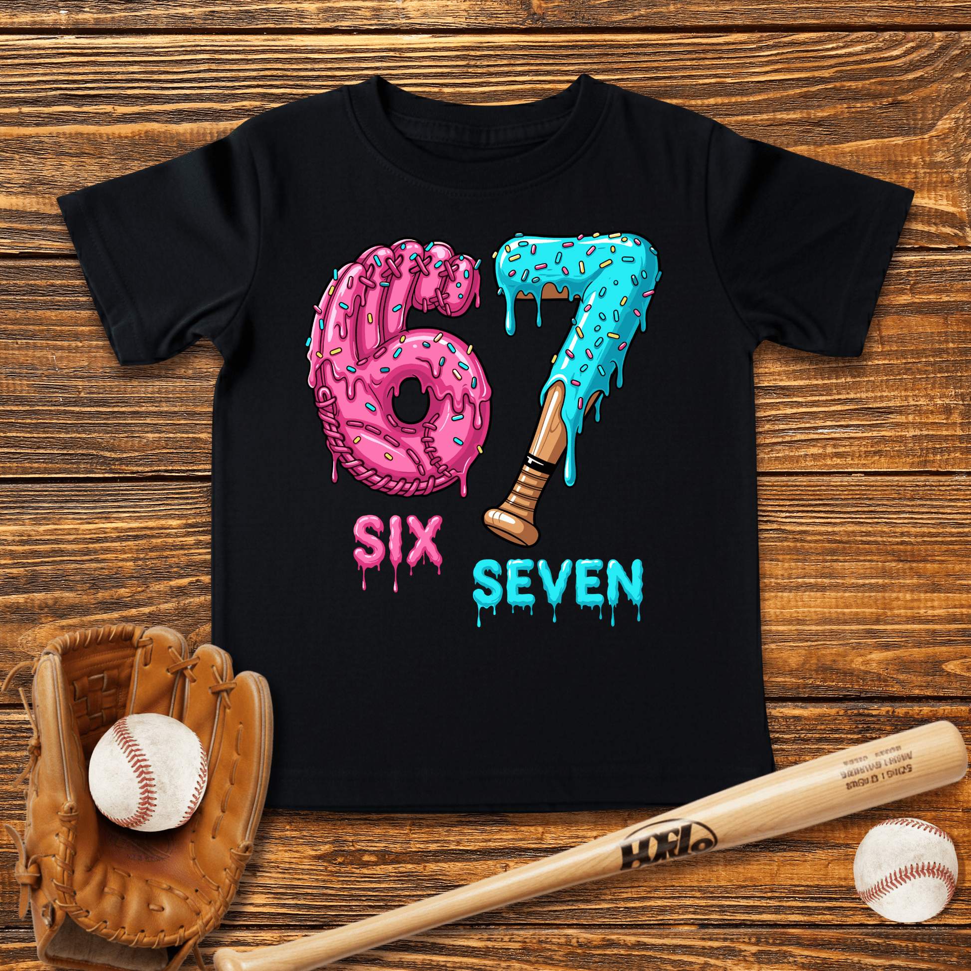 Baseball Drip 67 Infant Baby T-Shirt - HomeRun PrintsBaby T-Shirt