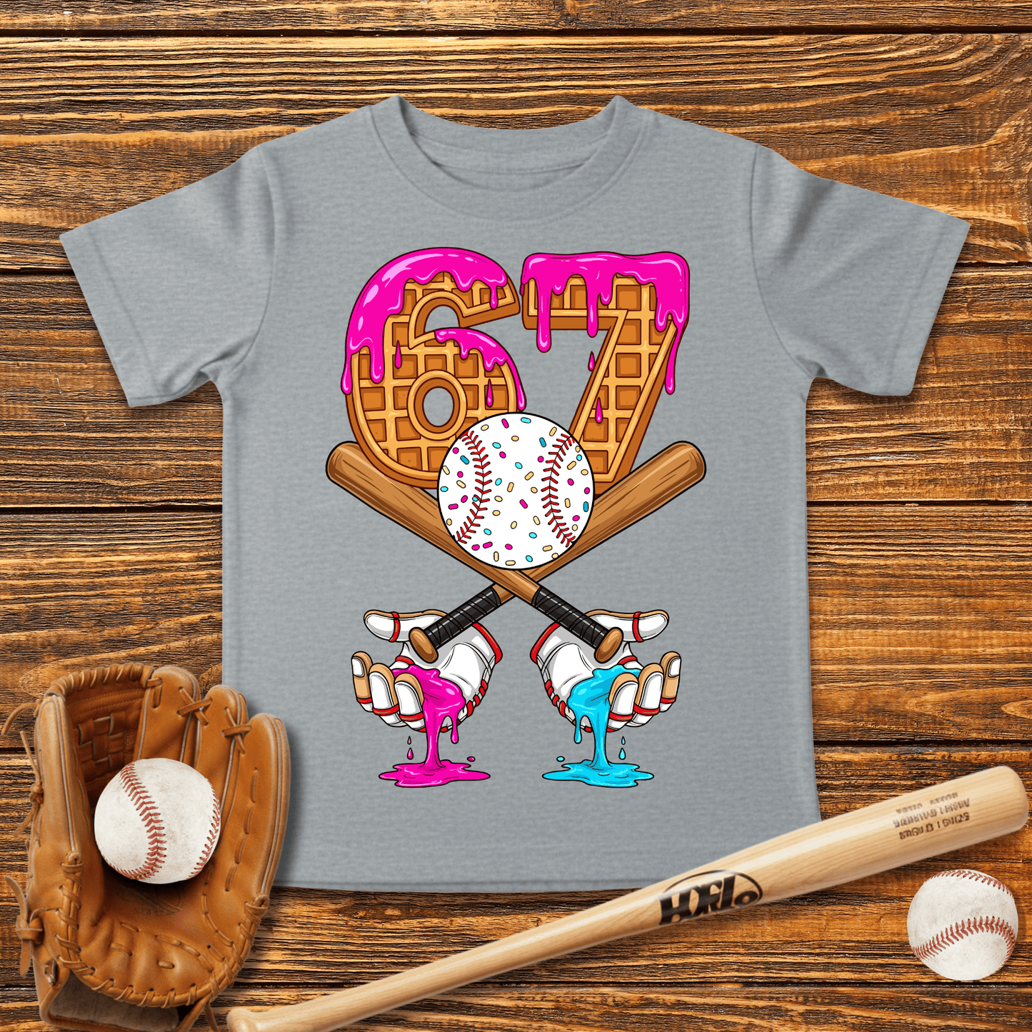 Baseball Drip 67 Infant Baby T-Shirt - HomeRun PrintsBaby T-Shirt