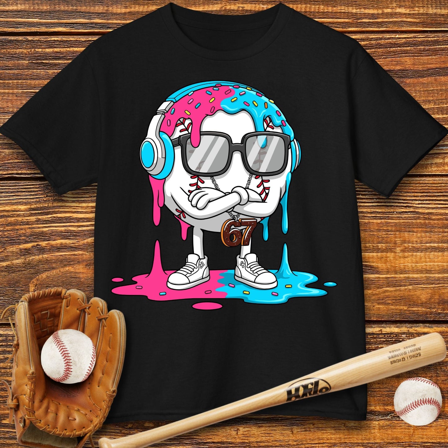 Baseball Drip 67 Kids T-shirt - HomeRun PrintsKids clothes