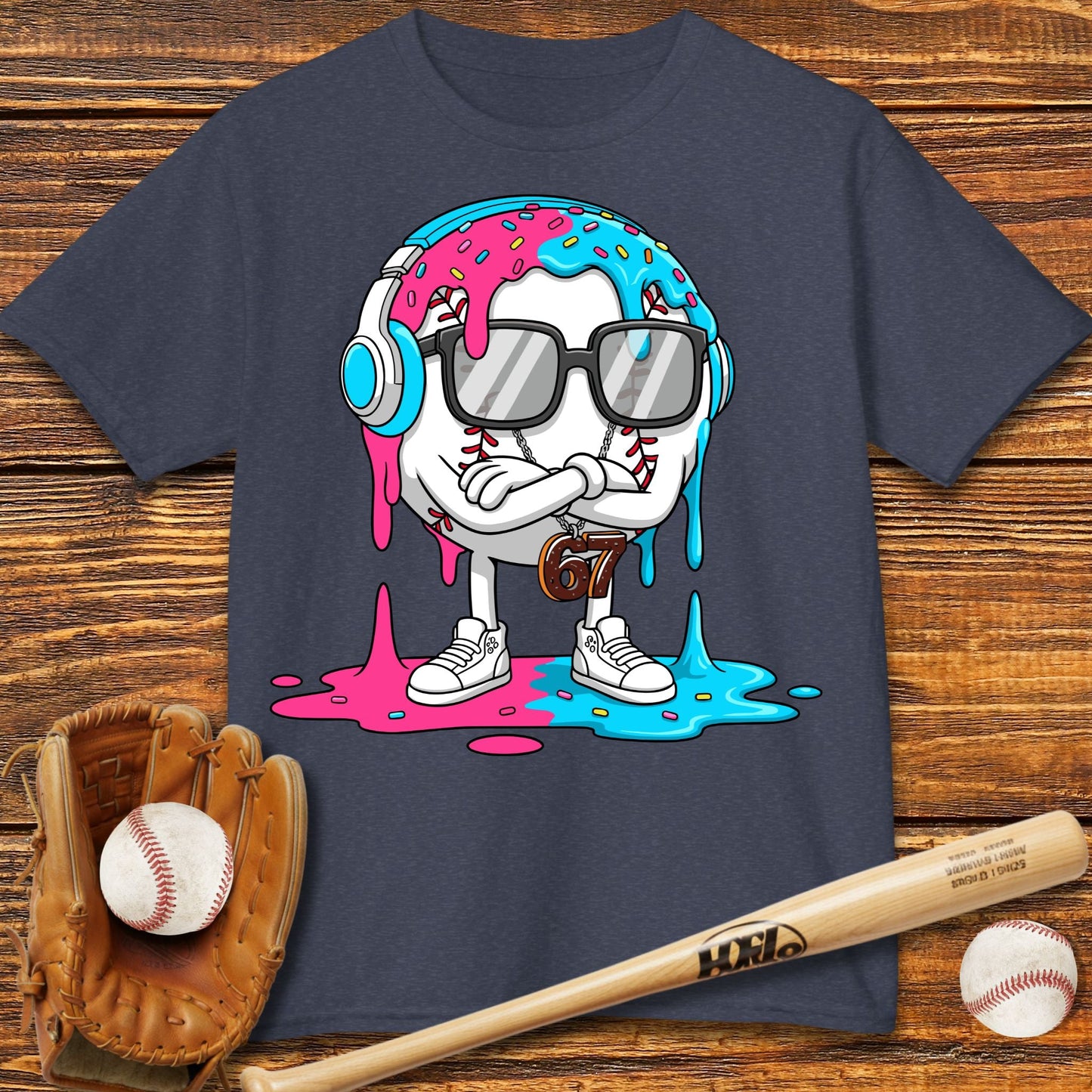 Baseball Drip 67 Kids T-shirt - HomeRun PrintsKids clothes