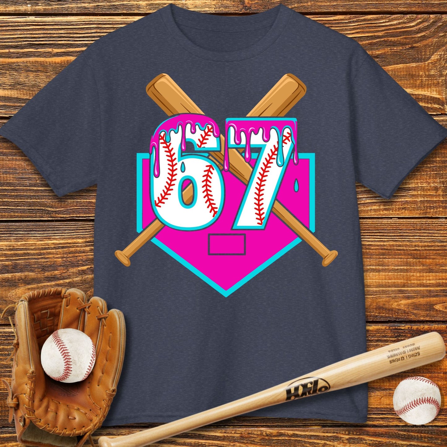 Baseball Drip 67 Kids T-Shirt - HomeRun PrintsKids clothes