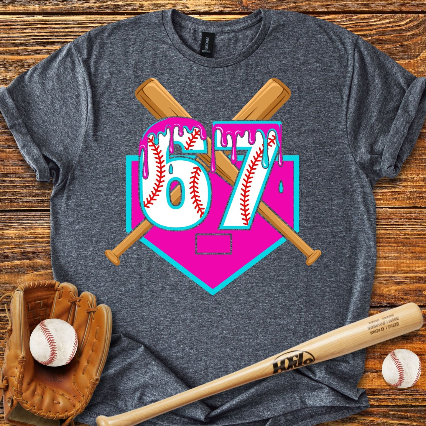 Baseball Drip 67 T-Shirt - HomeRun PrintsT-Shirt