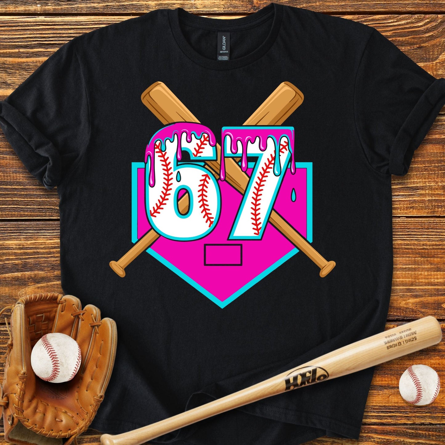 Baseball Drip 67 T-Shirt - HomeRun PrintsT-Shirt