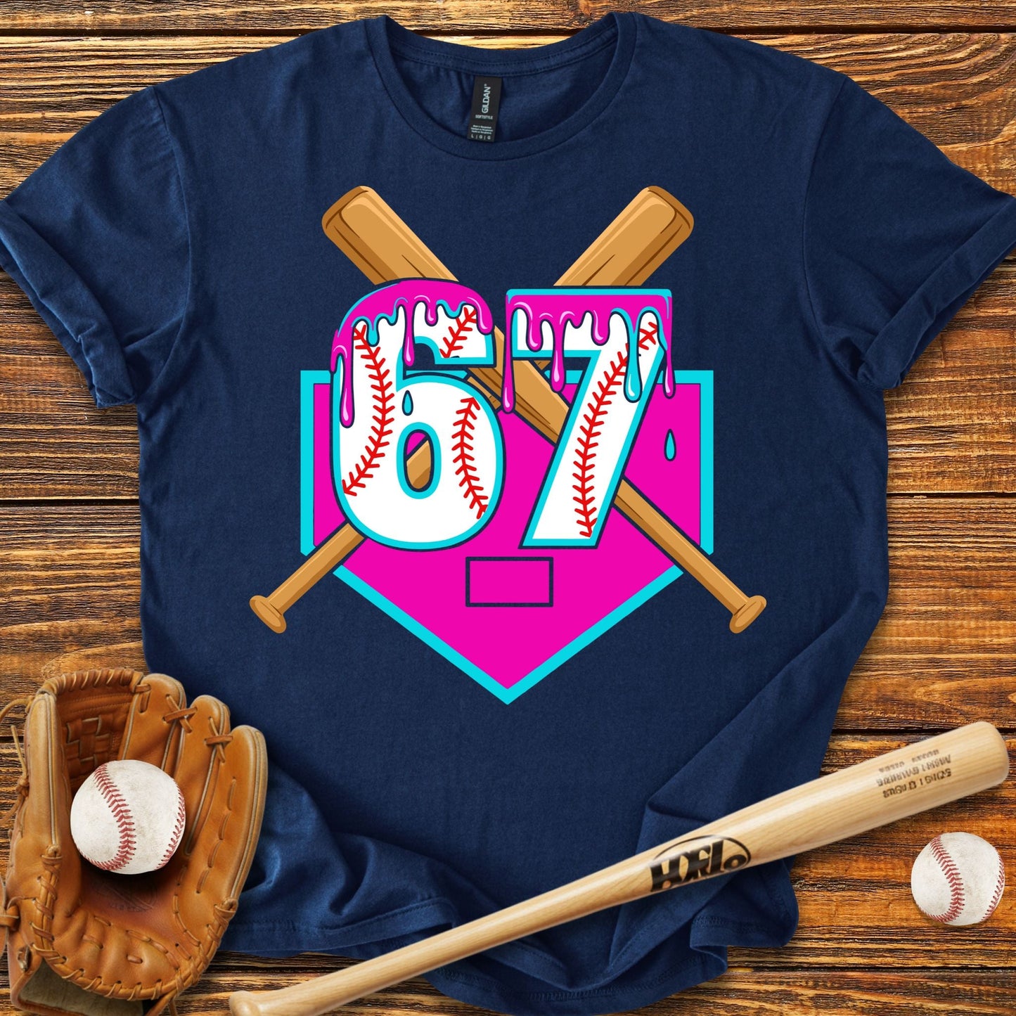 Baseball Drip 67 T-Shirt - HomeRun PrintsT-Shirt