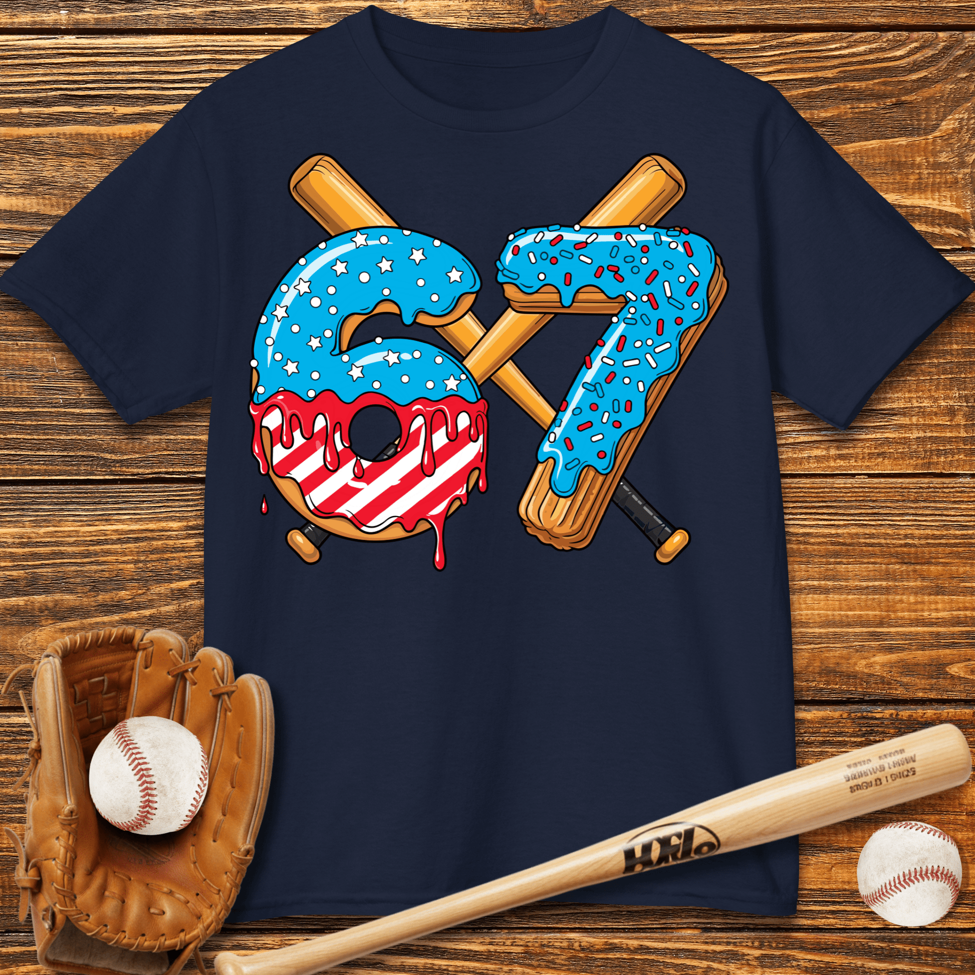 Baseball Drip 67 USA Kids T-Shirt - HomeRun PrintsKids clothes