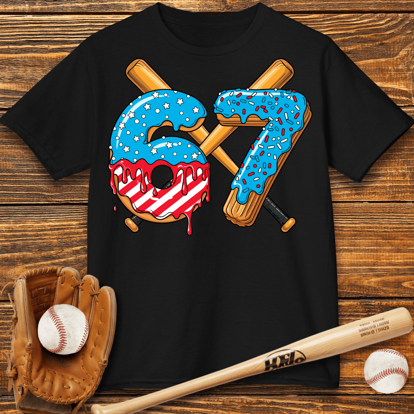 Baseball Drip 67 USA Kids T-Shirt - HomeRun PrintsKids clothes