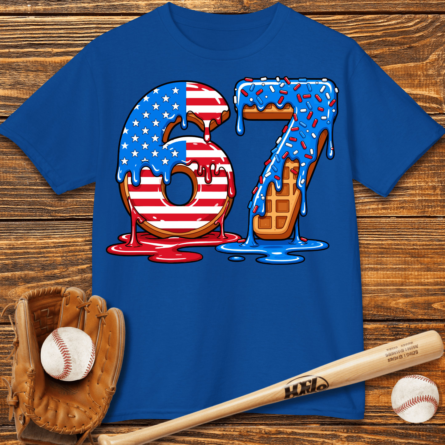Baseball Drip 67 USA Kids T-Shirt - HomeRun PrintsKids clothes