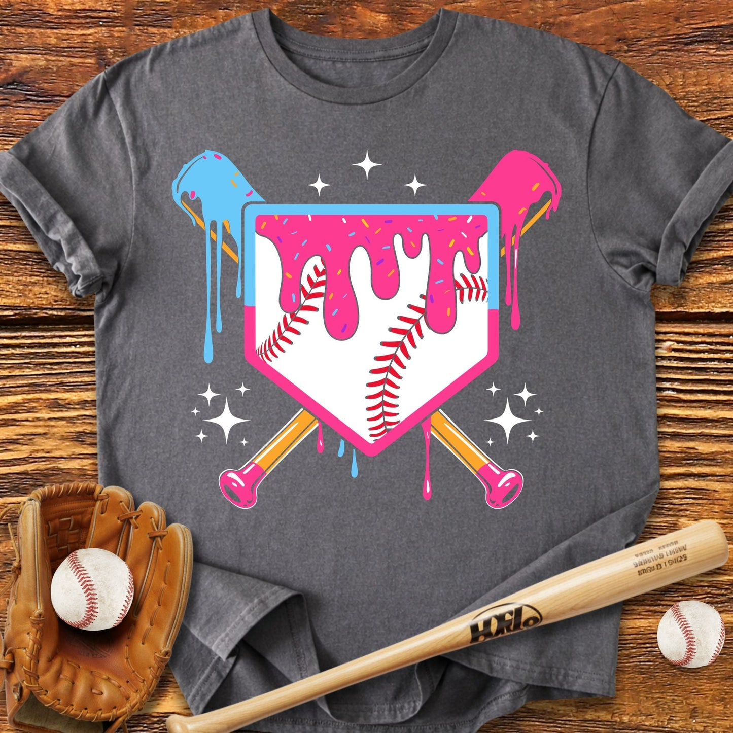 Baseball Drip Adult T-Shirt - HomeRun PrintsT-Shirt