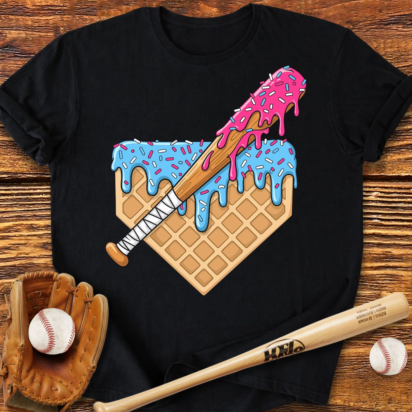 Baseball Drip Home Plate Adult T-Shirt - HomeRun PrintsT-Shirt