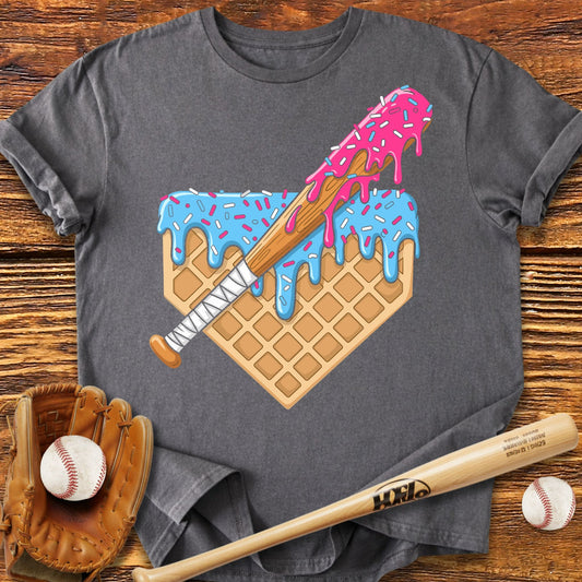 Baseball Drip Home Plate Adult T-Shirt - HomeRun PrintsT-Shirt