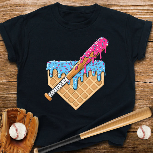 Baseball Drip Home Plate Youth Tee - HomeRun PrintsKids clothes