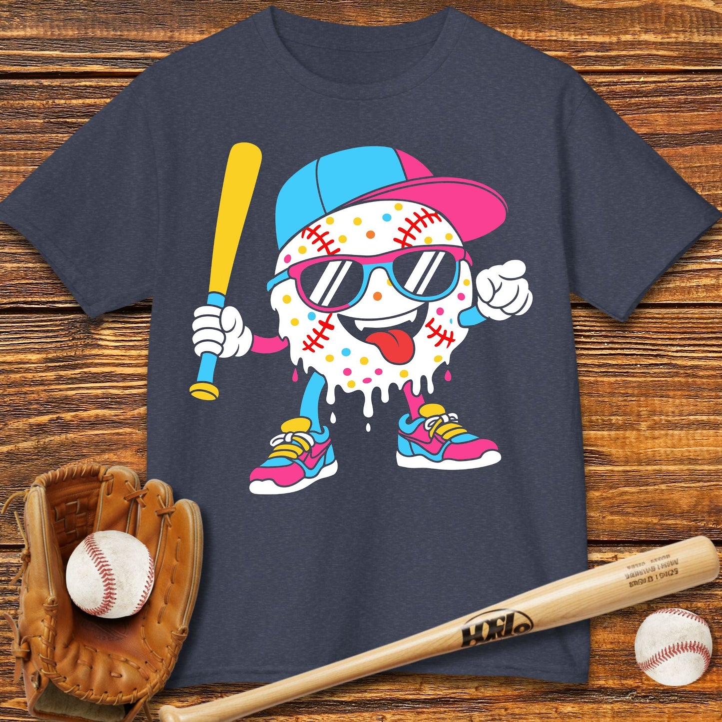 Baseball Drip Kids T-shirt - HomeRun PrintsKids clothes