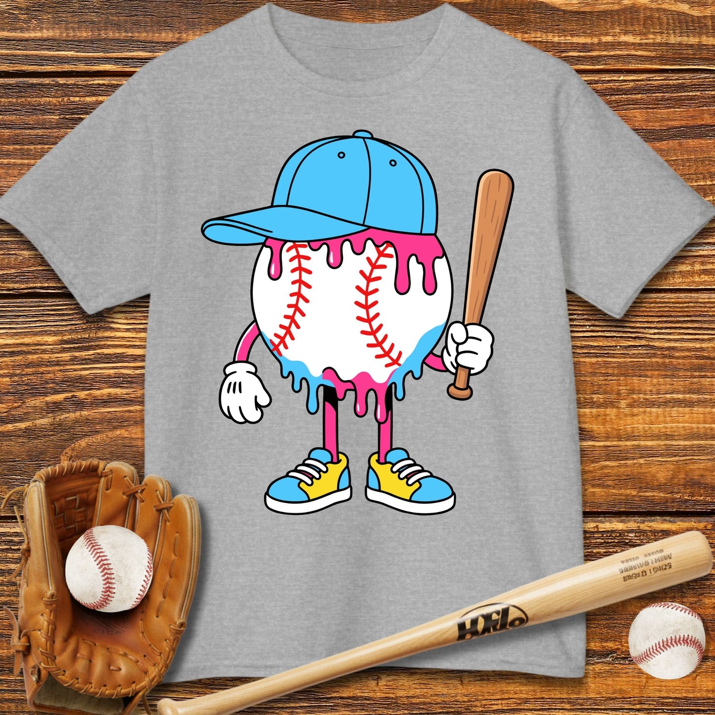 Baseball Drip Kids T-shirt - HomeRun PrintsKids clothes