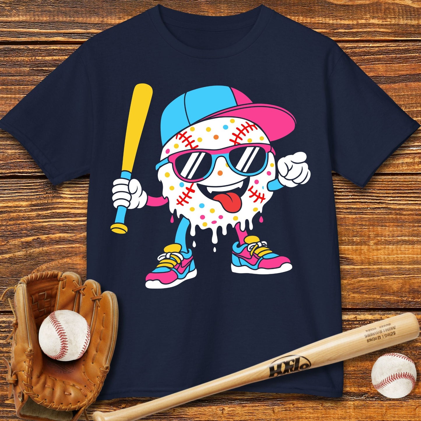 Baseball Drip Kids T-shirt - HomeRun PrintsKids clothes