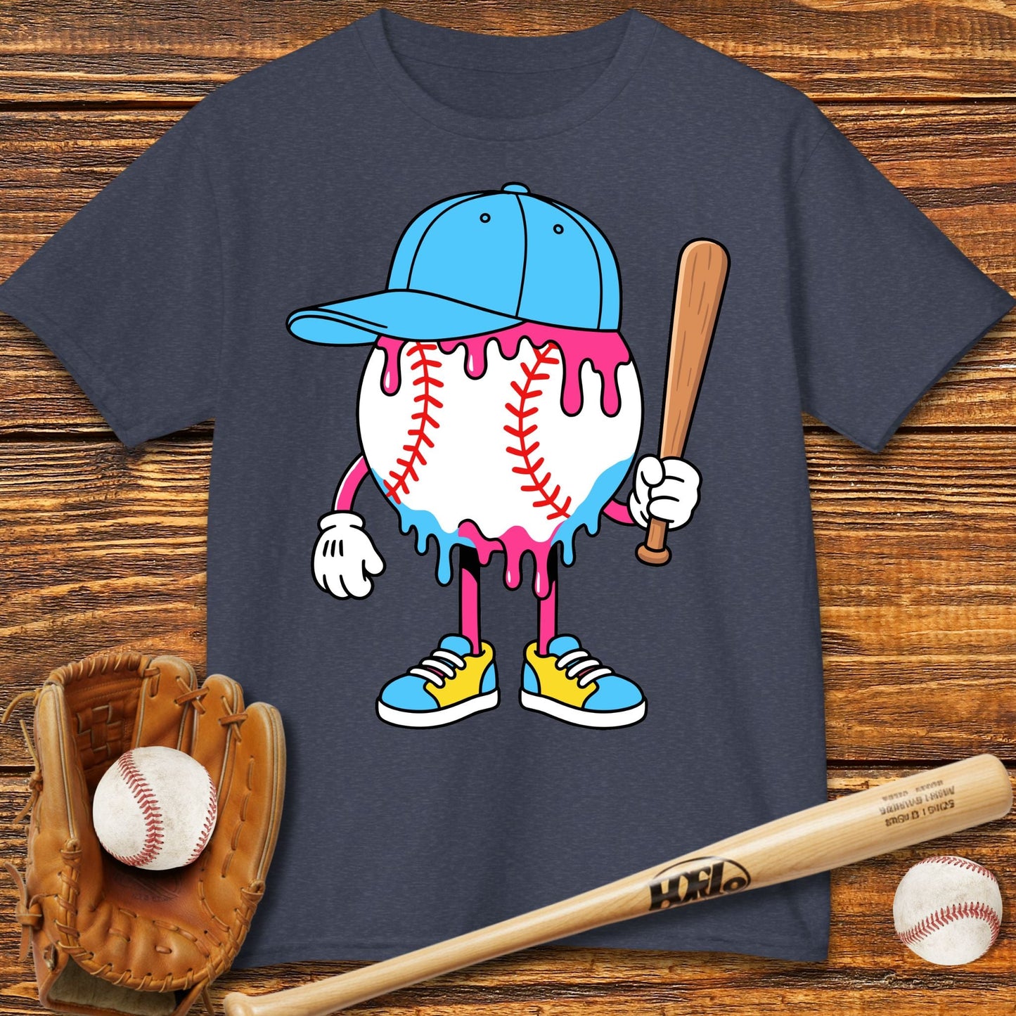 Baseball Drip Kids T-shirt - HomeRun PrintsKids clothes