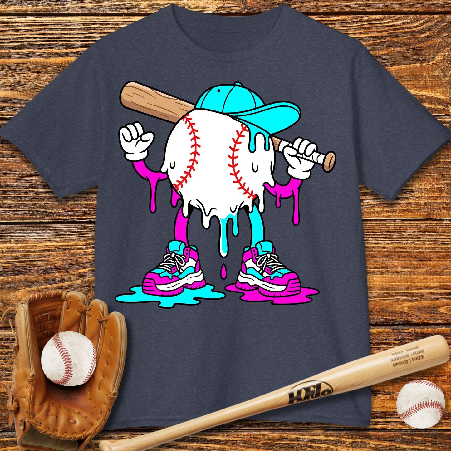 Baseball Drip Kids T-Shirt - HomeRun PrintsKids clothes
